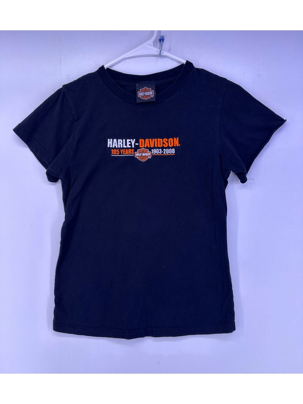 Harley Davidson 105 years 1903 2008 black Tshirt Size Medium